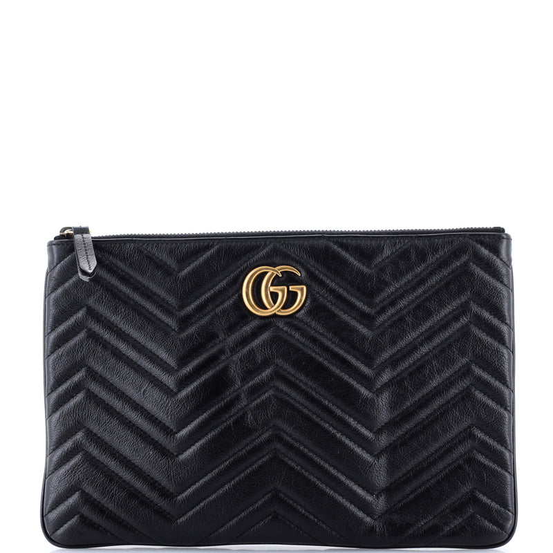 Gg Marmont Clutch Matelasse Leather