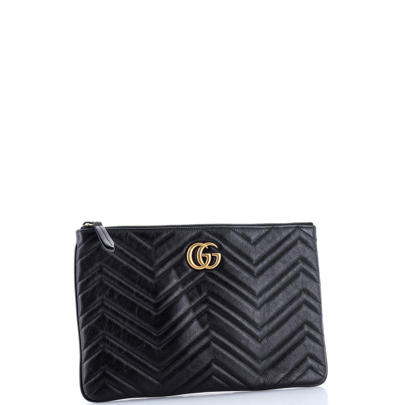 Gg Marmont Clutch Matelasse Leather