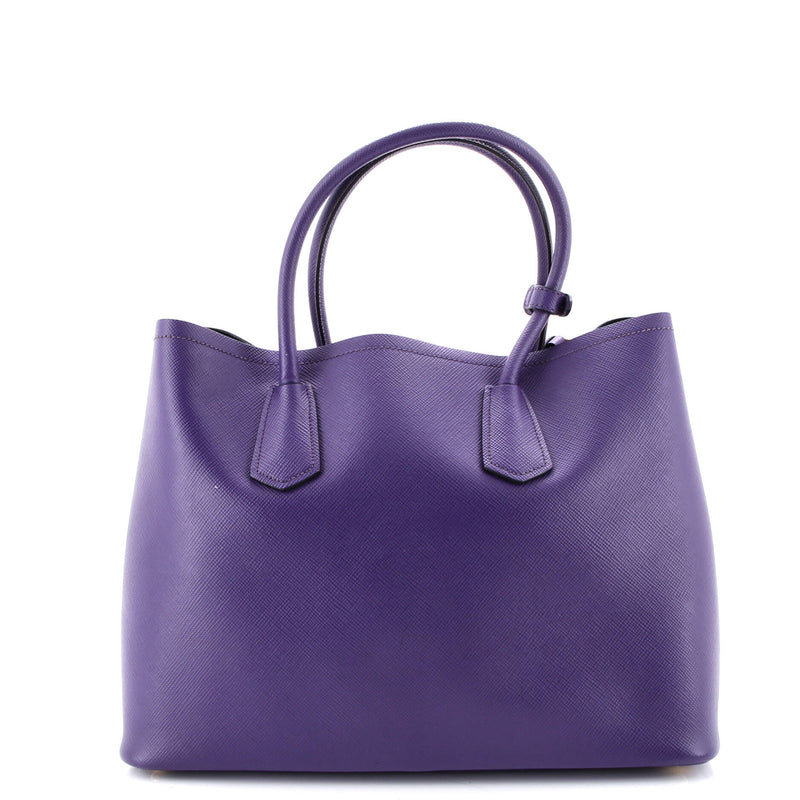 Cuir Double Tote Saffiano Leather Large