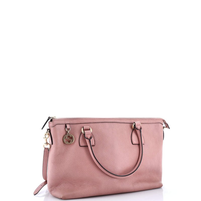 Lady Dollar Zip Convertible Tote Leather