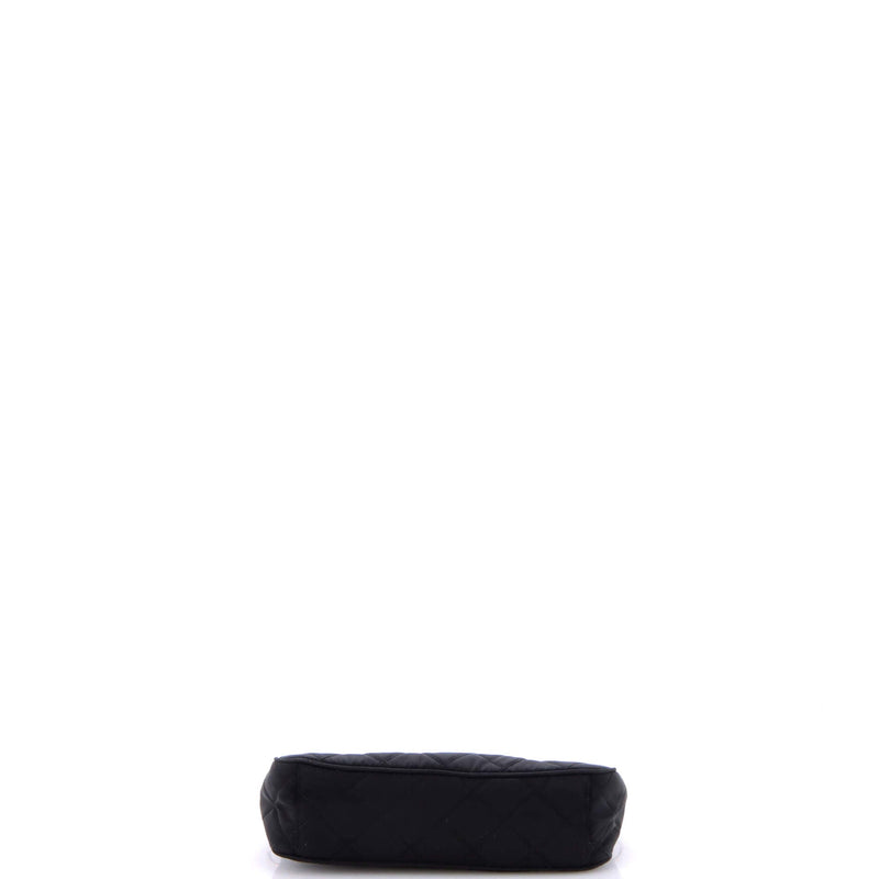 Chain Zip Shoulder Bag Quilted Tessuto