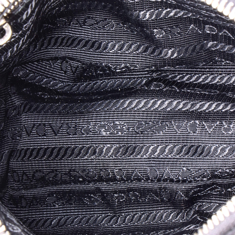 Chain Zip Shoulder Bag Quilted Tessuto