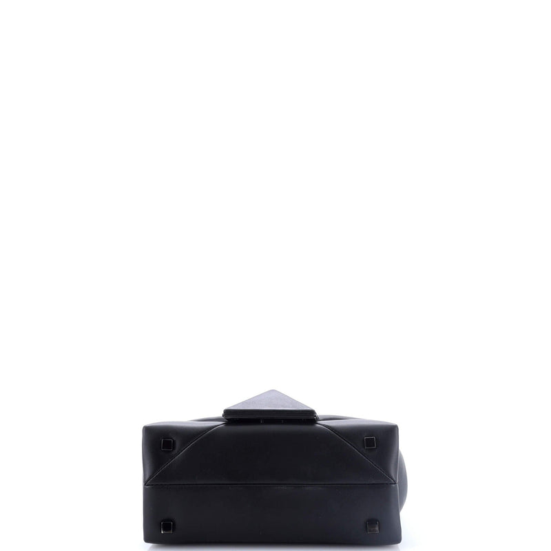 One Stud Top Handle Flap Bag Leather