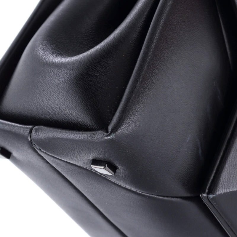 One Stud Top Handle Flap Bag Leather