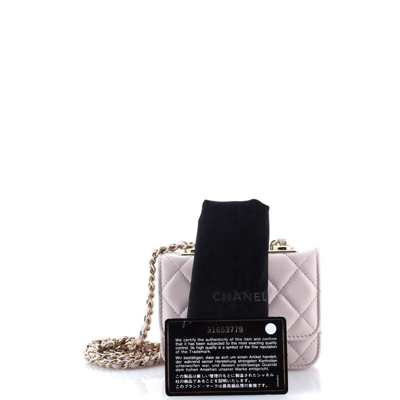 Trendy Cc Card Holder On Chain Quilted