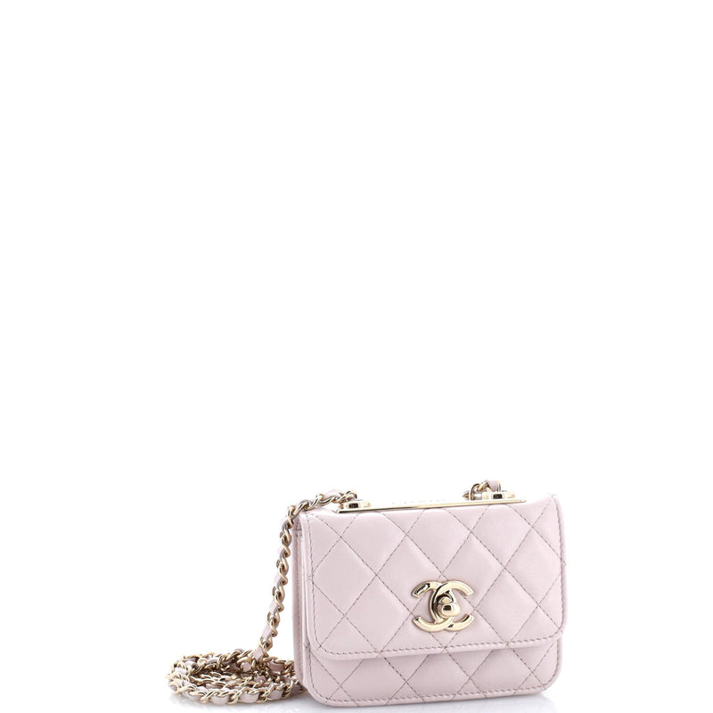 Trendy Cc Card Holder On Chain Quilted