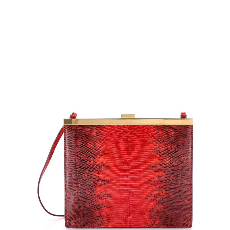 Clasp Crossbody Bag Lizard Mini