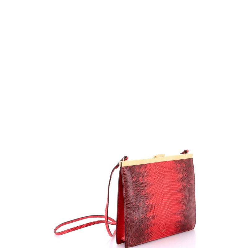 Clasp Crossbody Bag Lizard Mini