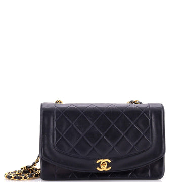 Vintage Diana Flap Bag Quilted Lambskin