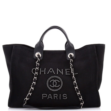 Deauville Tote Pearl Embellished Canvas