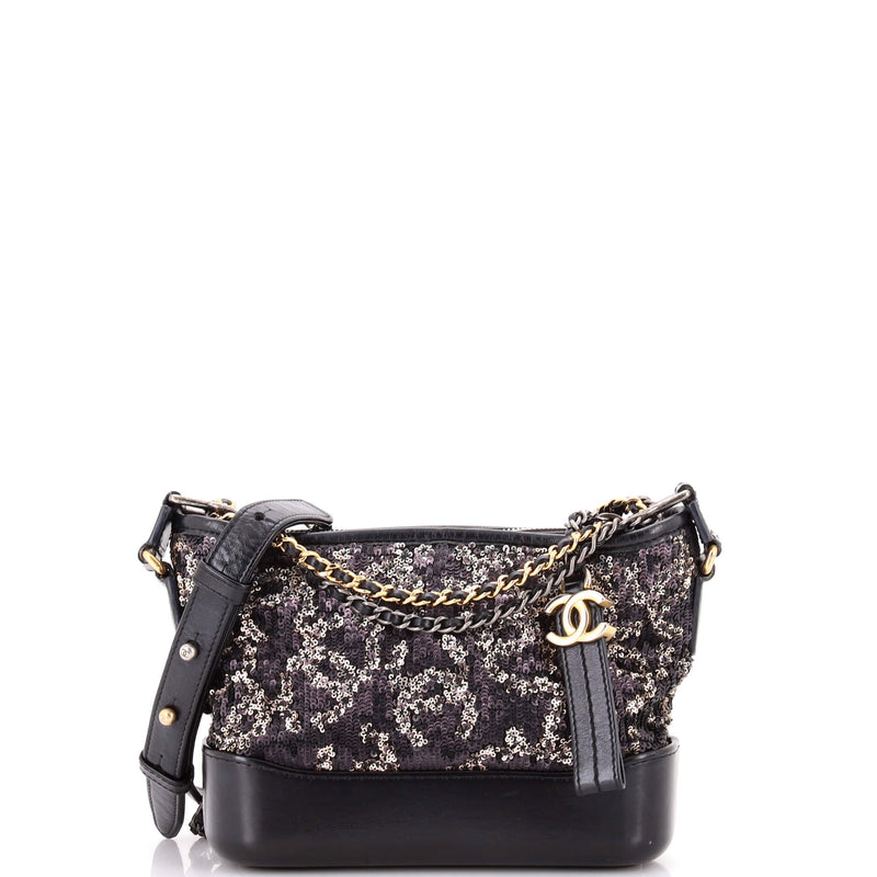 Gabrielle Hobo Logo Motif Sequins Small