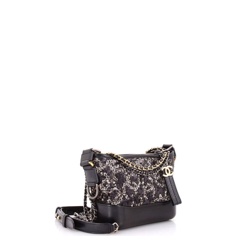 Gabrielle Hobo Logo Motif Sequins Small