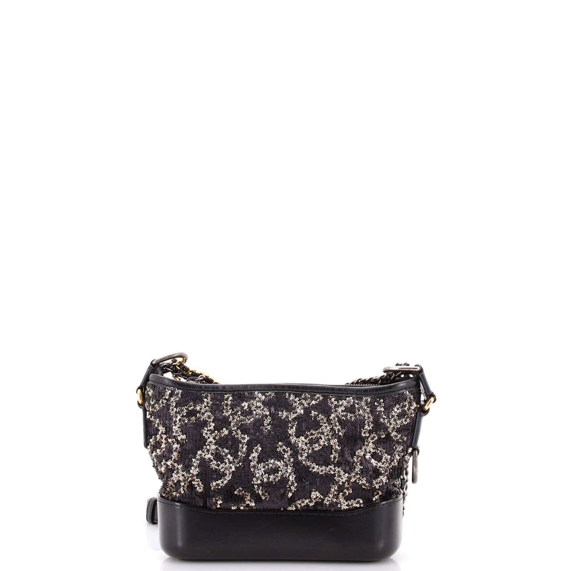Gabrielle Hobo Logo Motif Sequins Small
