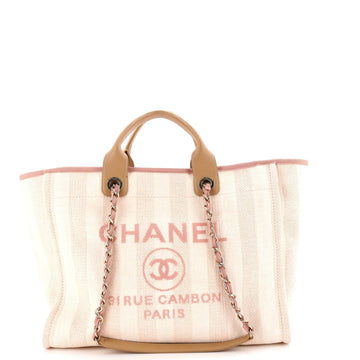 Deauville Tote Striped Mixed Fibers