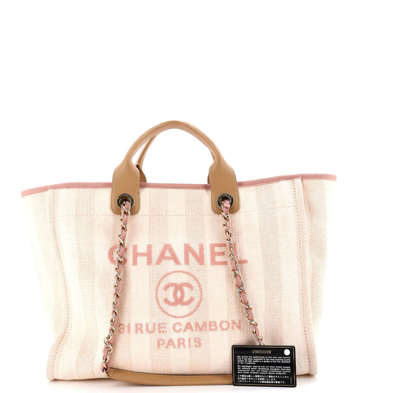 Deauville Tote Striped Mixed Fibers