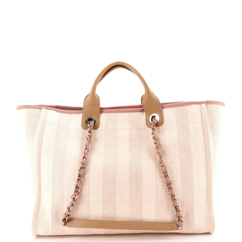 Deauville Tote Striped Mixed Fibers