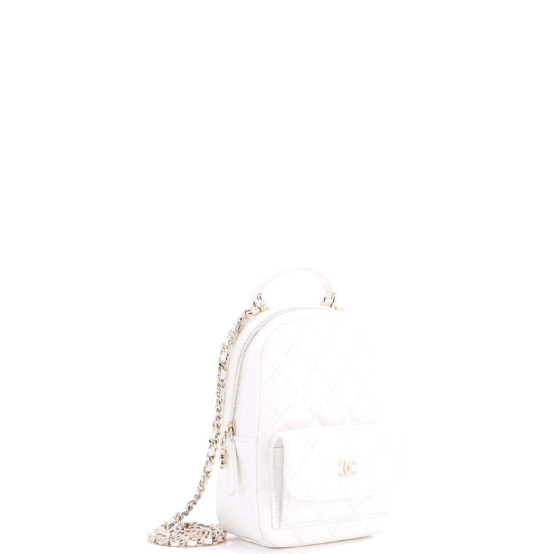 Classic Cc Chain Pocket Backpack Quilted