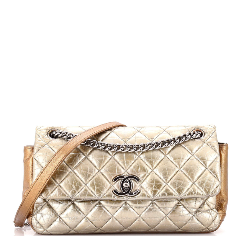 Lady Pearly Flap Bag Quilted Calfskin