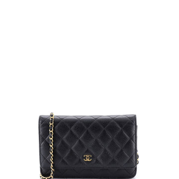 Wallet On Chain Quilted Caviar