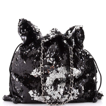 Summer Night Drawstring Tote Sequins