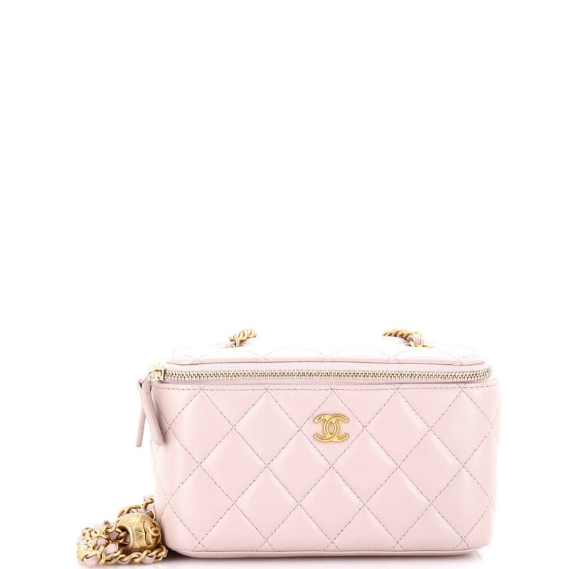 Pearl Crush Vanity Case With Chain