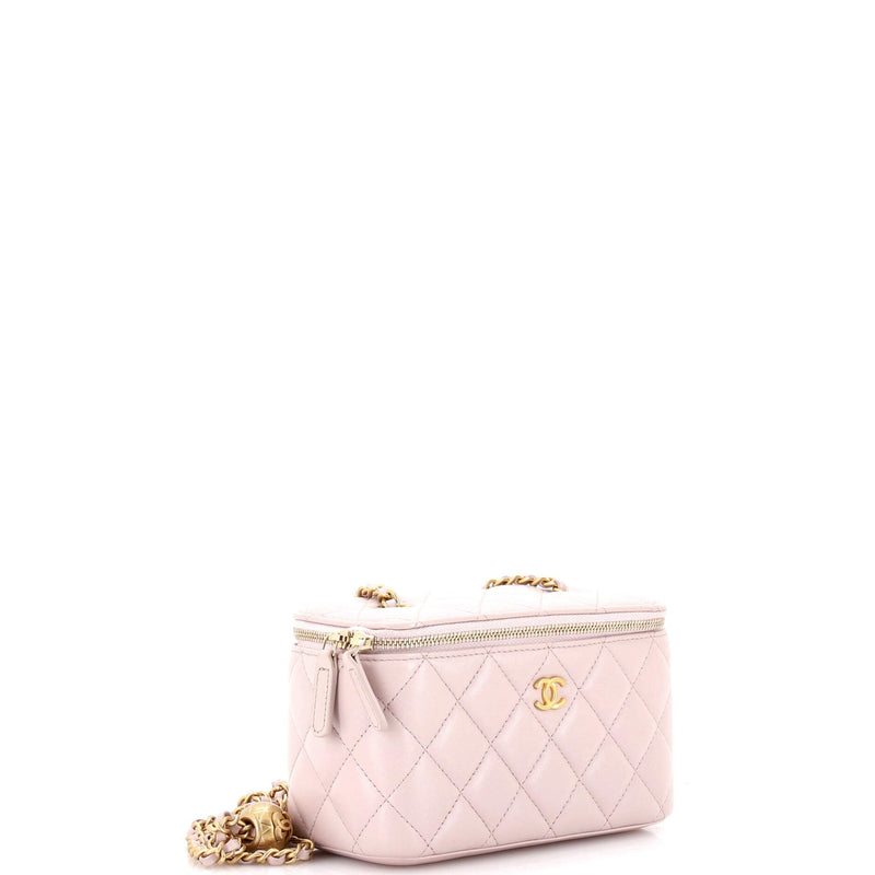 Pearl Crush Vanity Case With Chain