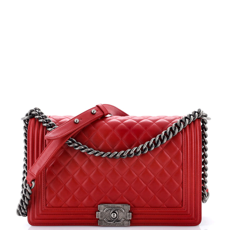 Boy Flap Bag Quilted Calfskin New Medium