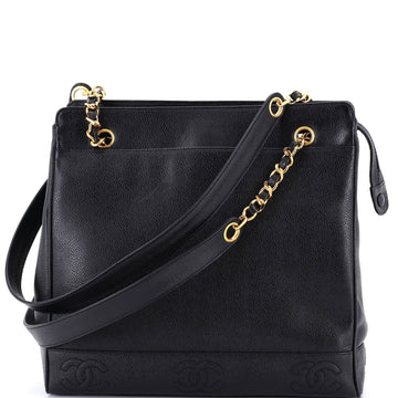 Vintage Stitched Cc Shoulder Bag Caviar