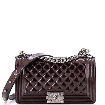 Boy Flap Bag Quilted Patent Old Medium