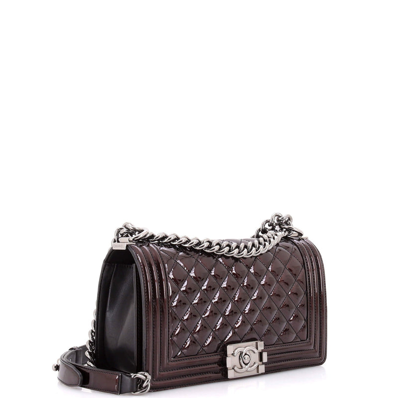 Boy Flap Bag Quilted Patent Old Medium