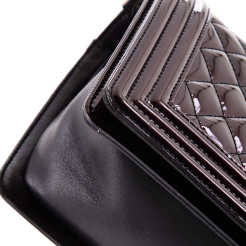 Boy Flap Bag Quilted Patent Old Medium