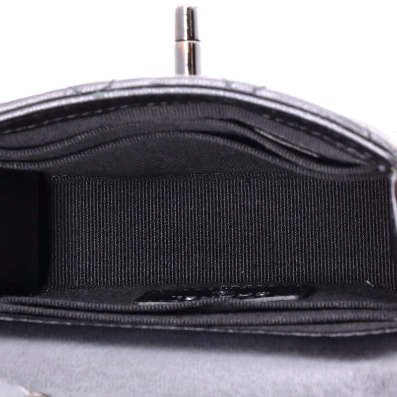 So Black Trendy Cc Clutch With Chain