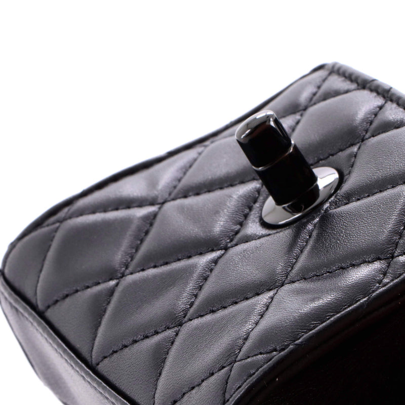 So Black Trendy Cc Clutch With Chain