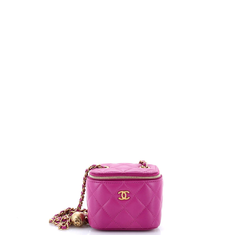 Pearl Crush Vanity Case With Chain