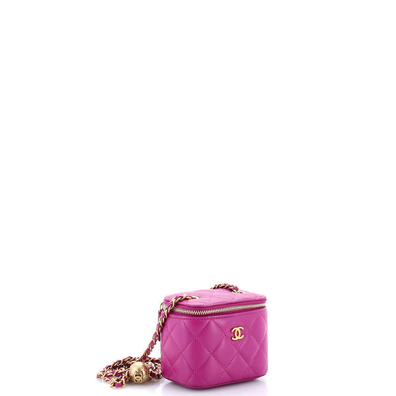 Pearl Crush Vanity Case With Chain