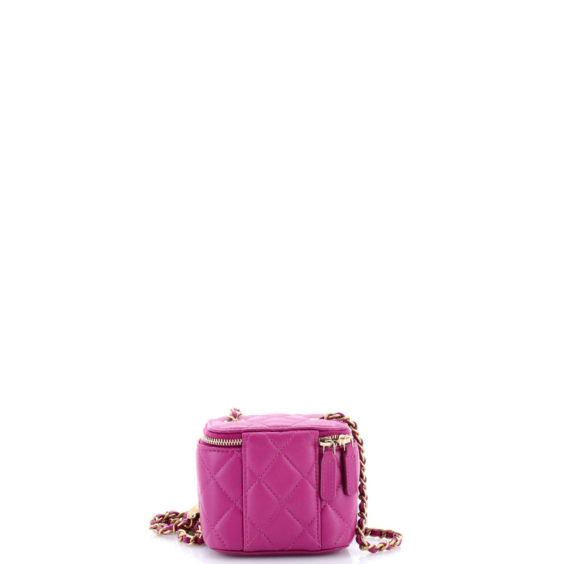 Pearl Crush Vanity Case With Chain