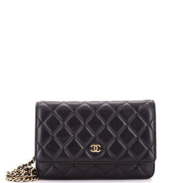 Wallet On Chain Quilted Lambskin