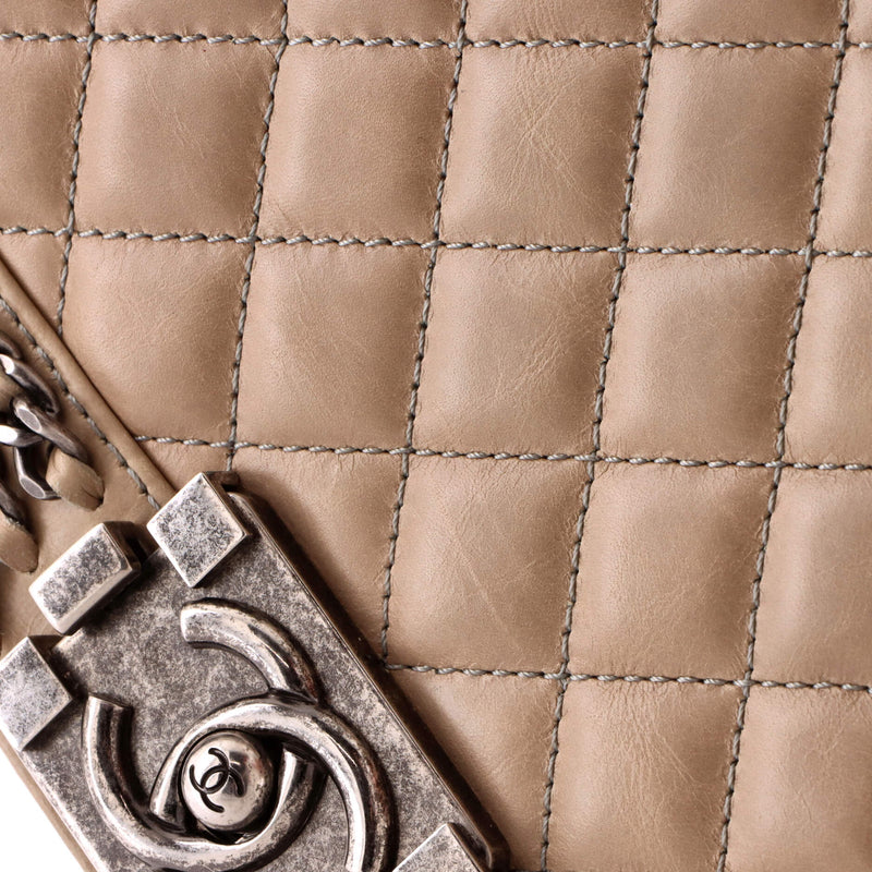 Chained Boy Flap Bag Quilted Glazed