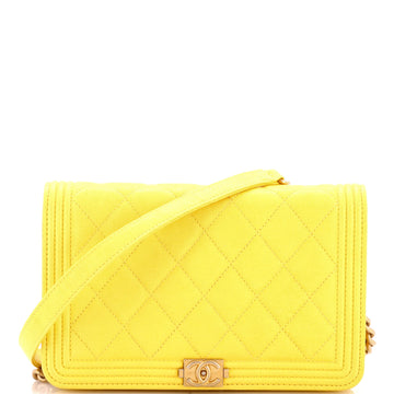 Boy Wallet On Chain Quilted Caviar