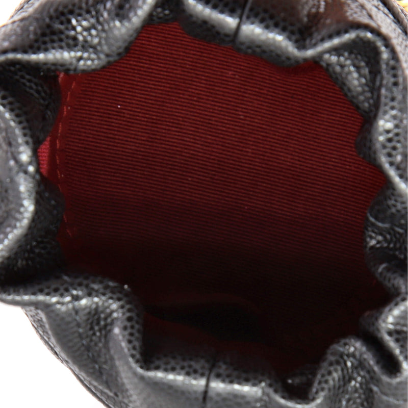 Twist Your Buttons Drawstring Bucket Bag