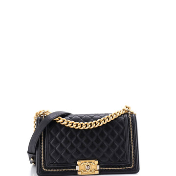 Boy Flap Bag Quilted Lambskin With Chain