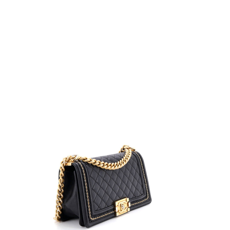 Boy Flap Bag Quilted Lambskin With Chain