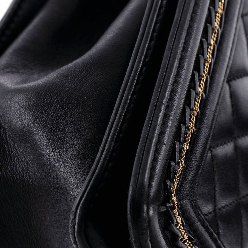 Boy Flap Bag Quilted Lambskin With Chain