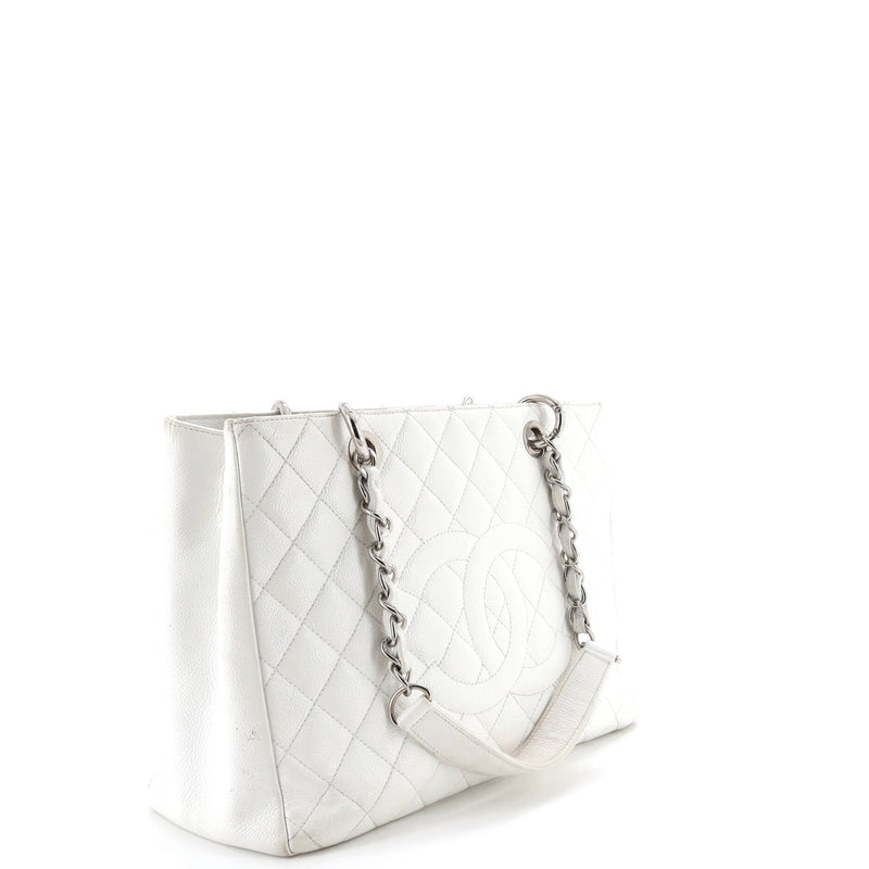 Grand Shopping Tote Quilted Caviar