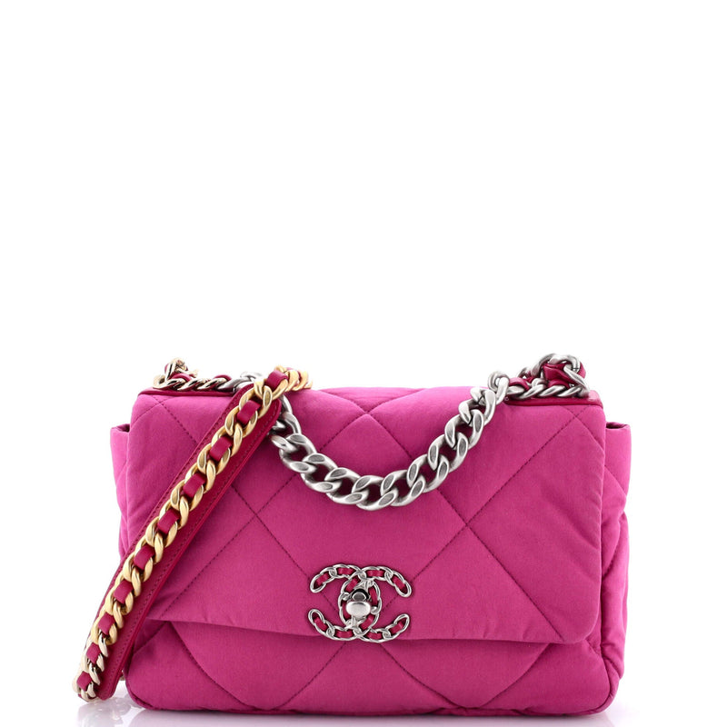 19 Flap Bag Quilted Canvas Medium