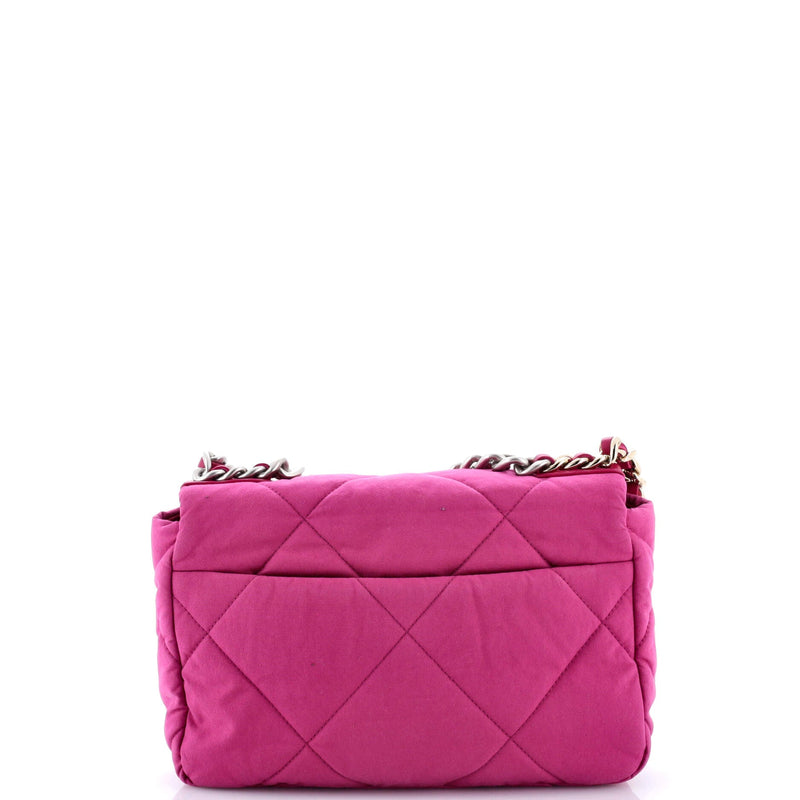 19 Flap Bag Quilted Canvas Medium