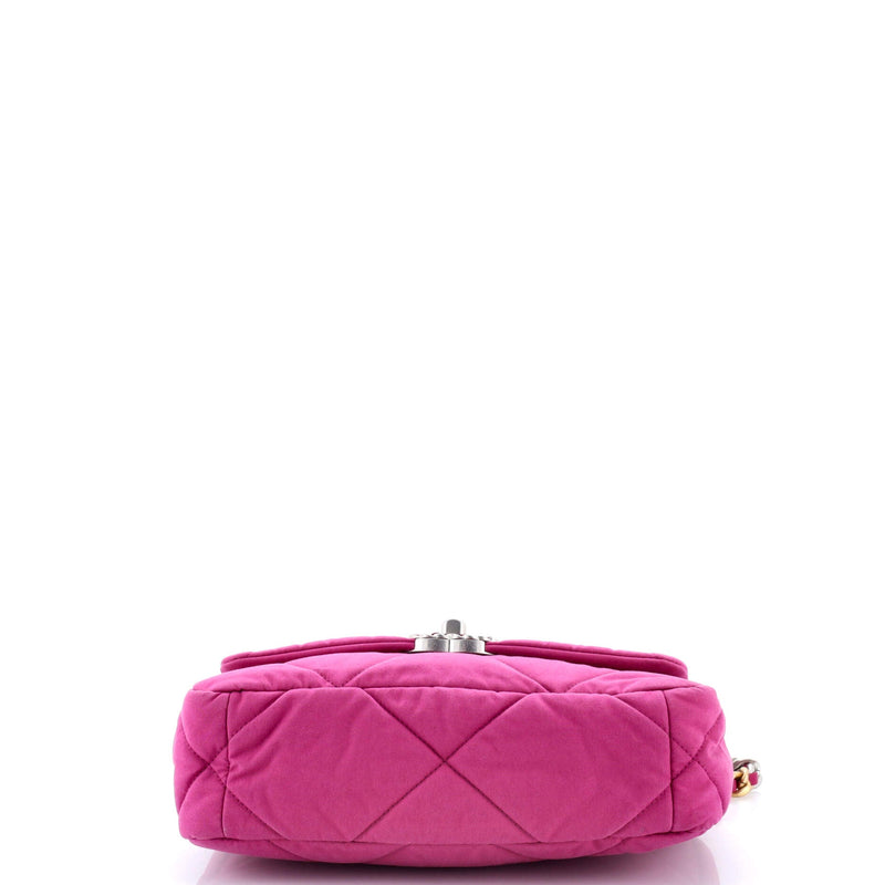 19 Flap Bag Quilted Canvas Medium