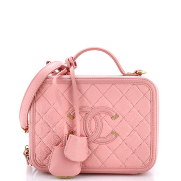 Filigree Vanity Case Quilted Caviar