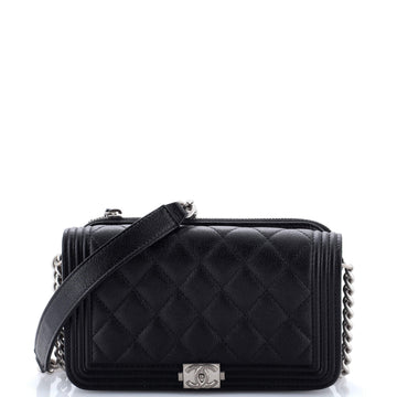 Boy Flap Phone Holder With Chain Quilted