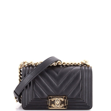 Chanel Boy Flap Bag Chevron Calfskin